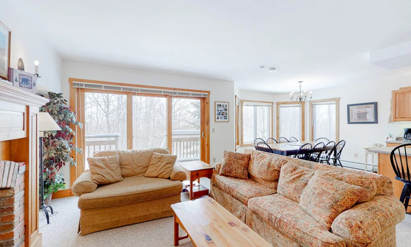 Ski-in/ski-out Dual-condo getaway w/mountain views, fireplace
