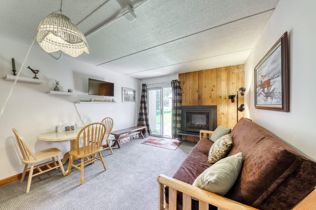 Ski-in/out condo with pool, hot tub, game room, mountain view, & fireplace