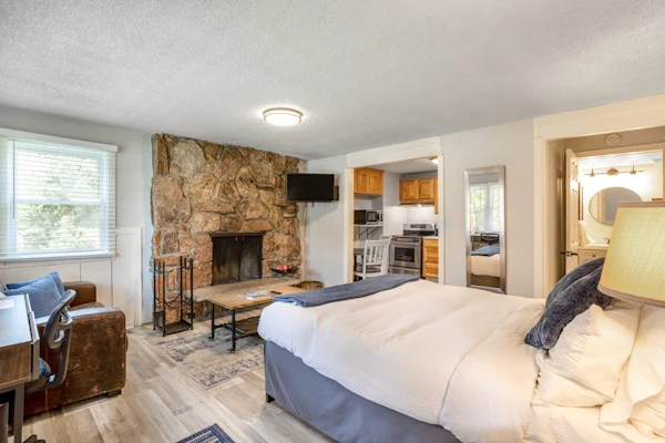 Studio with updated interior, fireplace & W/D - Vail Village bus access