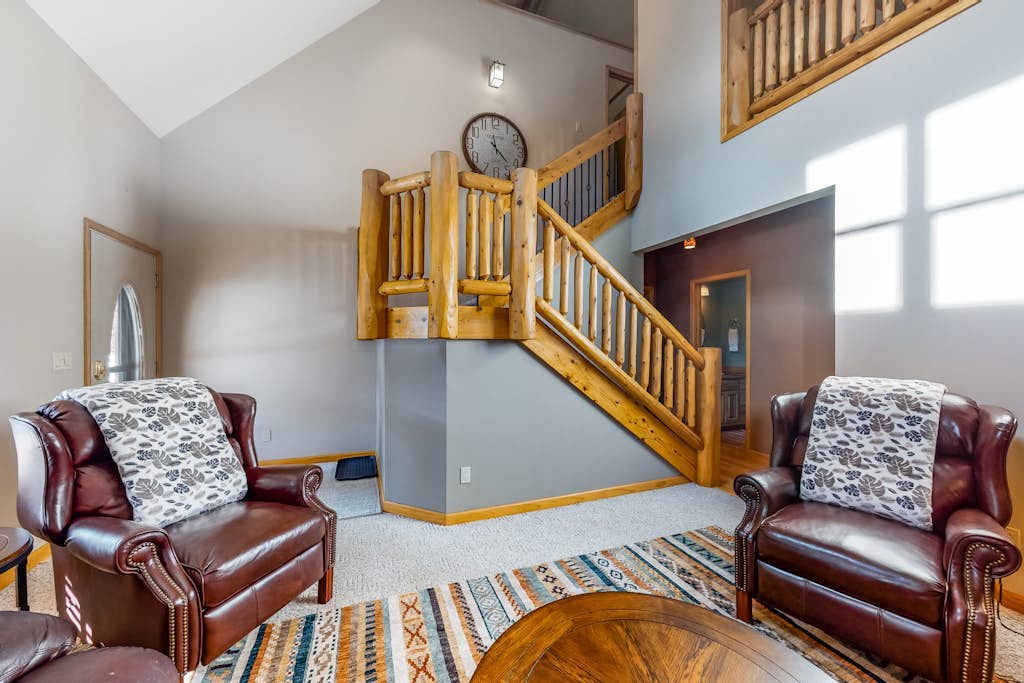 Family-Friendly Abode near River w/ Fireplace, 2 Living Areas, WiFi & Firepit