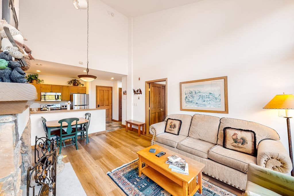 Beautiful condo with gas fireplace, WiFi, private washer/dryer, & mountain view