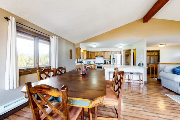 Mountain view home with deck, wood-burning fireplace, & WiFi - great location