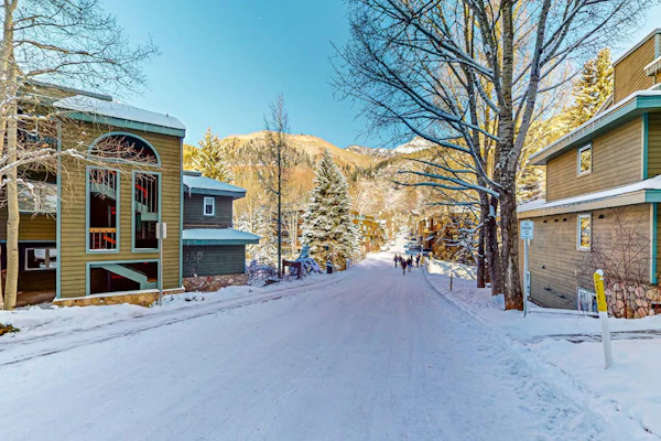 Condo with fireplace & hot tub - walk to gondola & Main Street