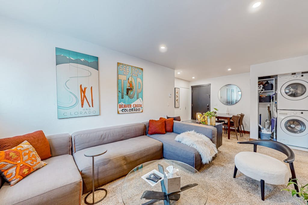 Centrally located condo with office, fireplace, W/D, & ski closet