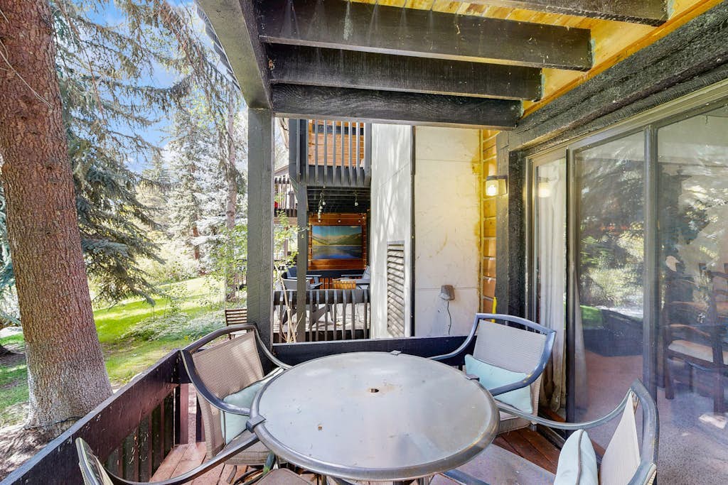 Creekside Condo w/ Lovely Gore Creek View & Wood Stove - Steps to Shuttle