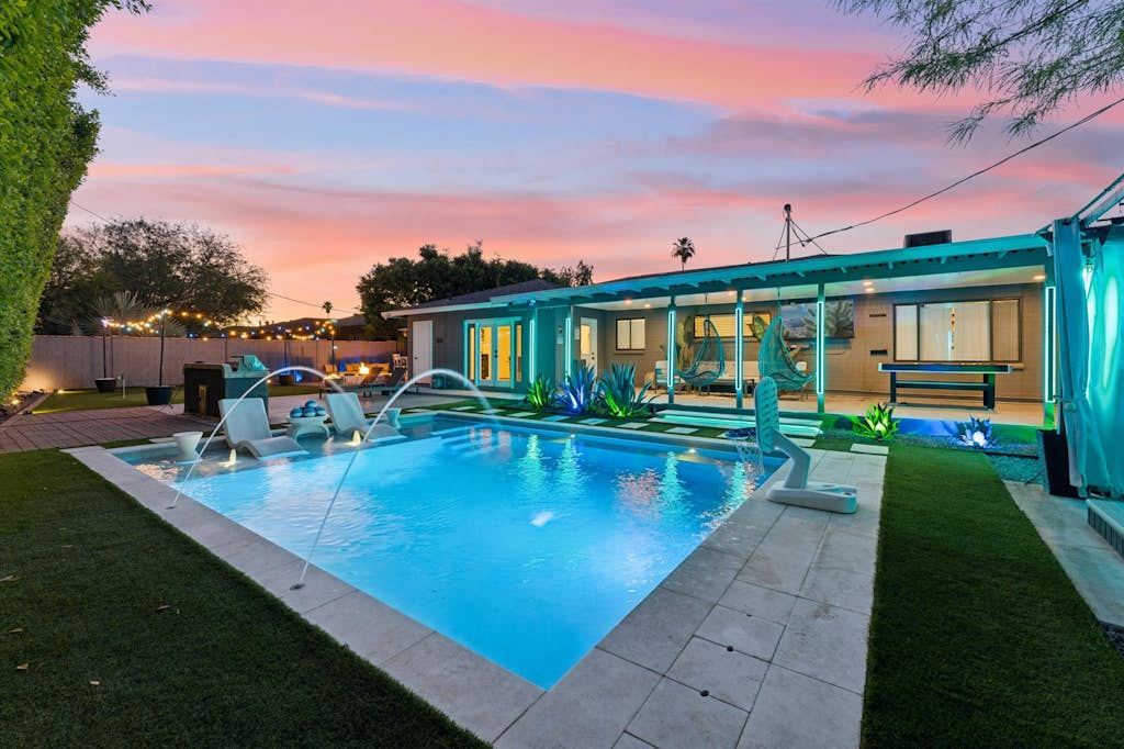 Luxe Retreat: Heated Pool & Hot Tub | Mini Golf | 3BR | Dog Friendly