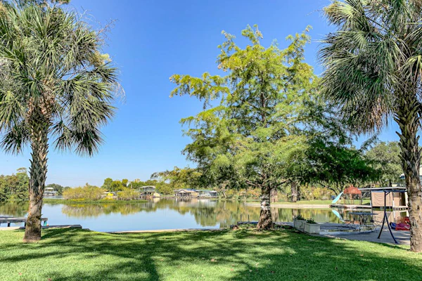 Charming dog-friendly lakefront home with lake view, dock, & washer/dryer