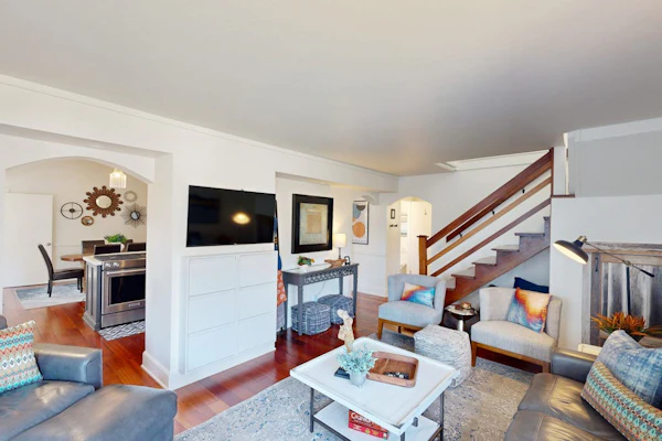Elegant ocean-view home with firepit & W/D - walk to Moonstone Beach