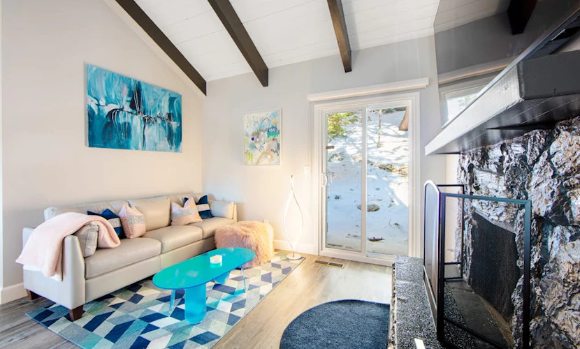 Colorful home with washer/dryer, AC & wood-burning fireplace in a lovely setting