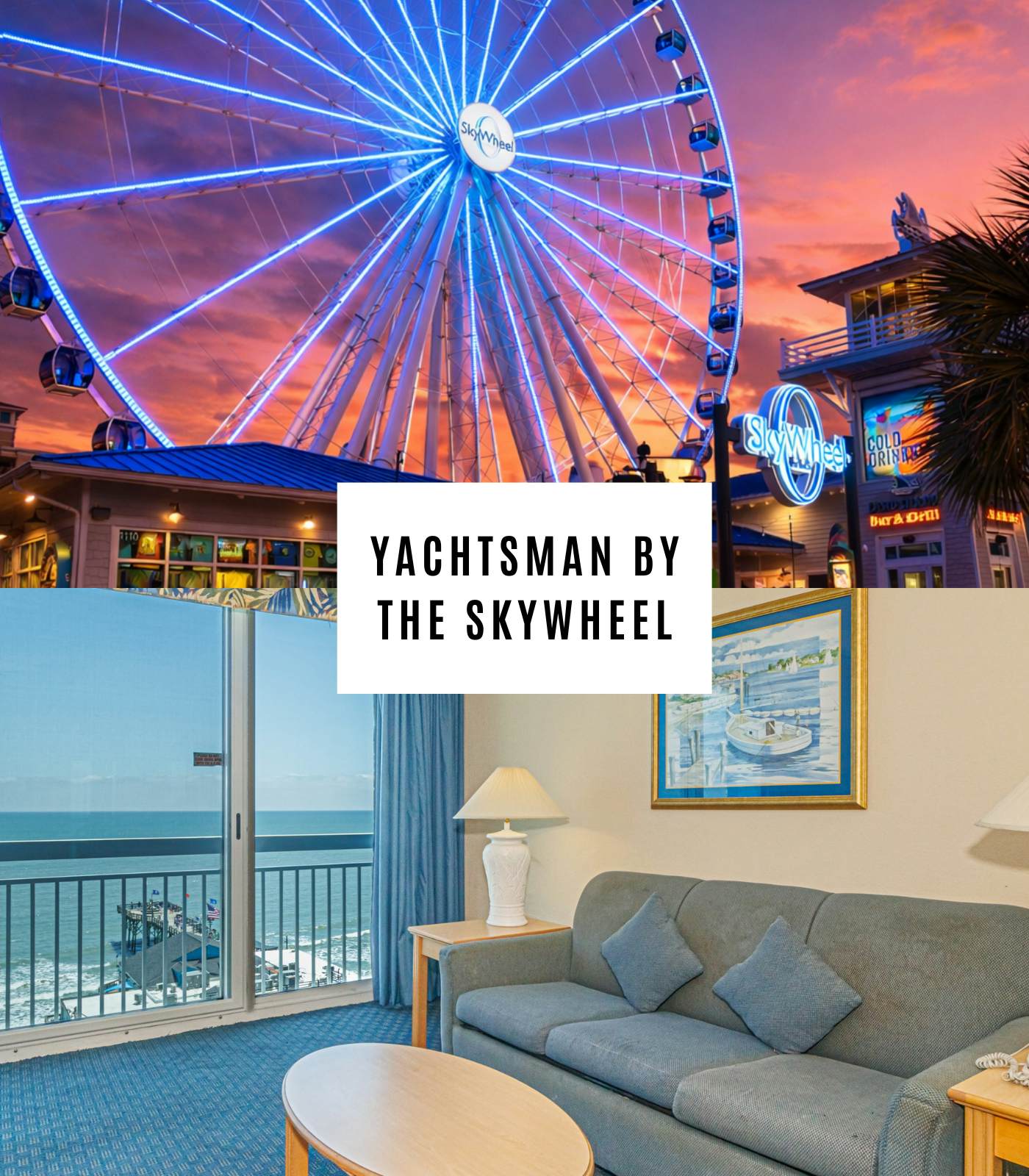 Oceanfront 1BR by Skywheel! Yachtsman 701  