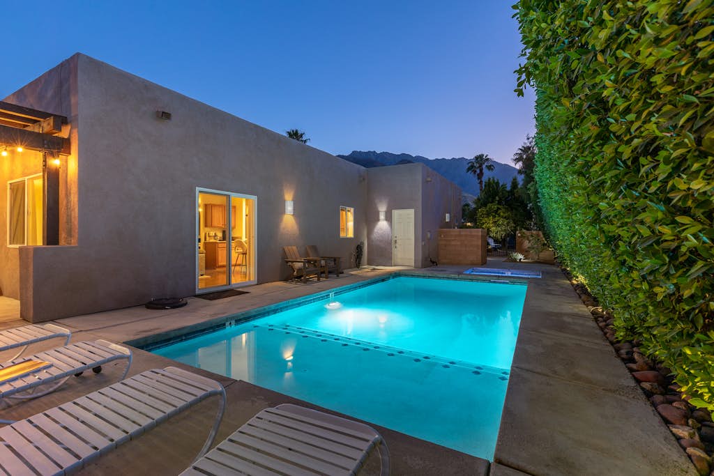 Only Inn Palm Springs -  private pool, spa, fire pit lounge, and al fresco dining.