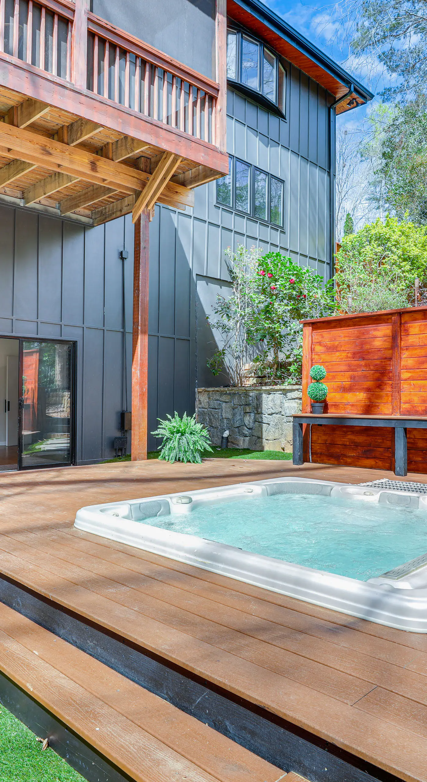 Mid-Century Modern Luxe Retreat w/ Hot Tub & Decks