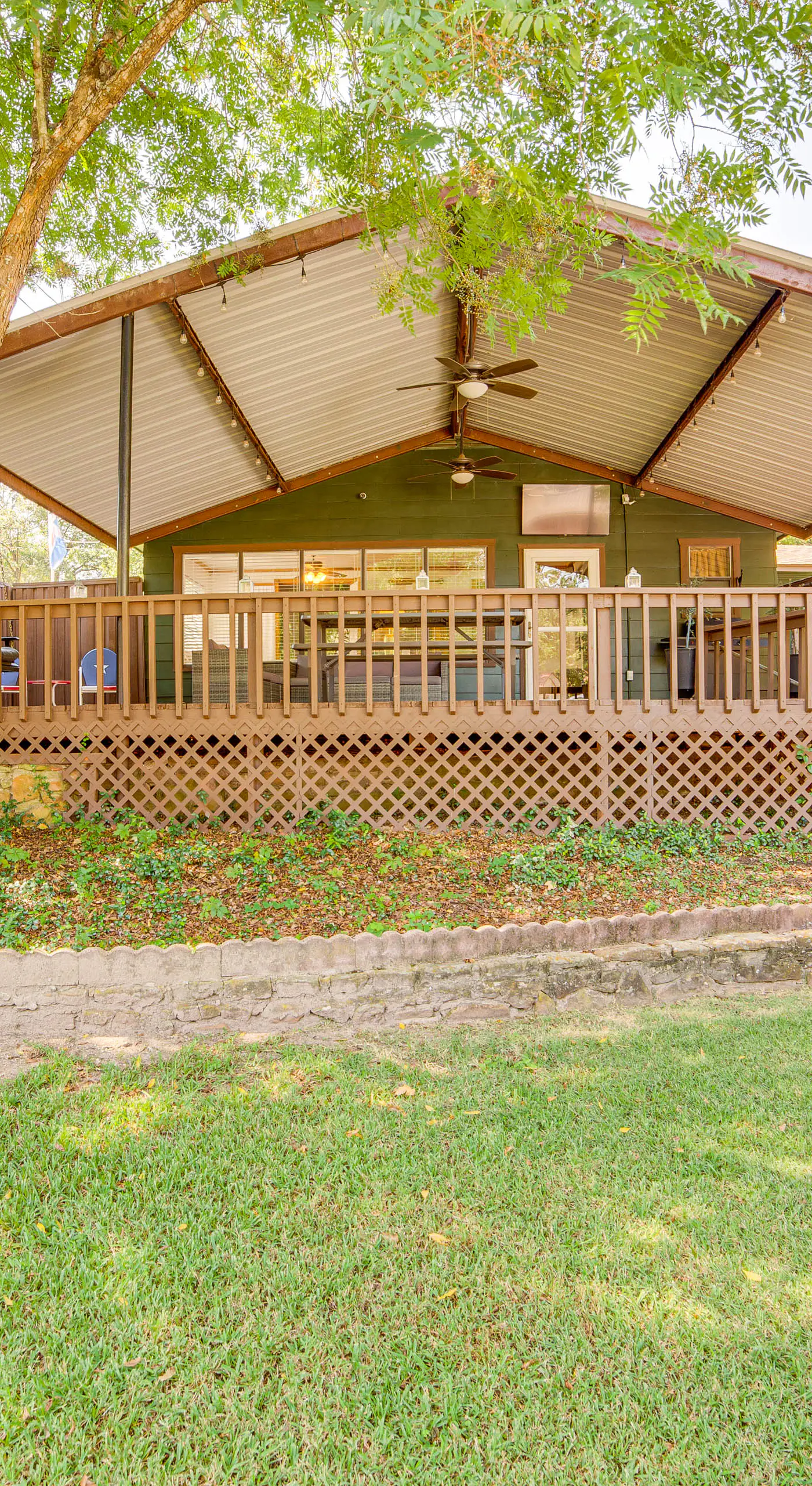 Spacious Deck: Waterfront Home in Gun Barrel City!