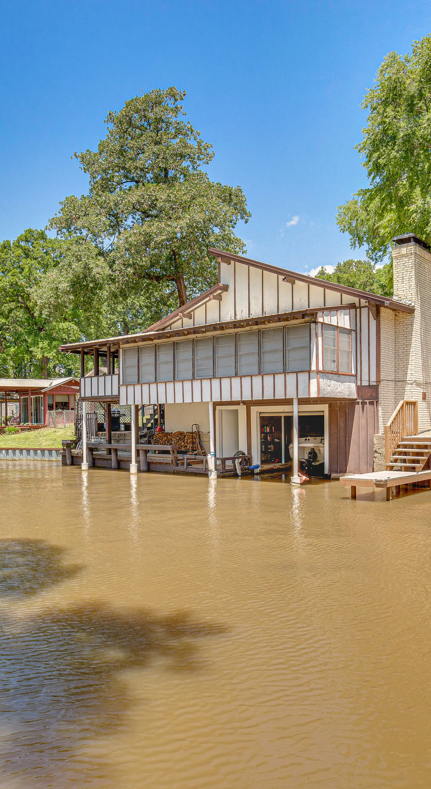 Spacious Deck: Waterfront Home in Gun Barrel City!