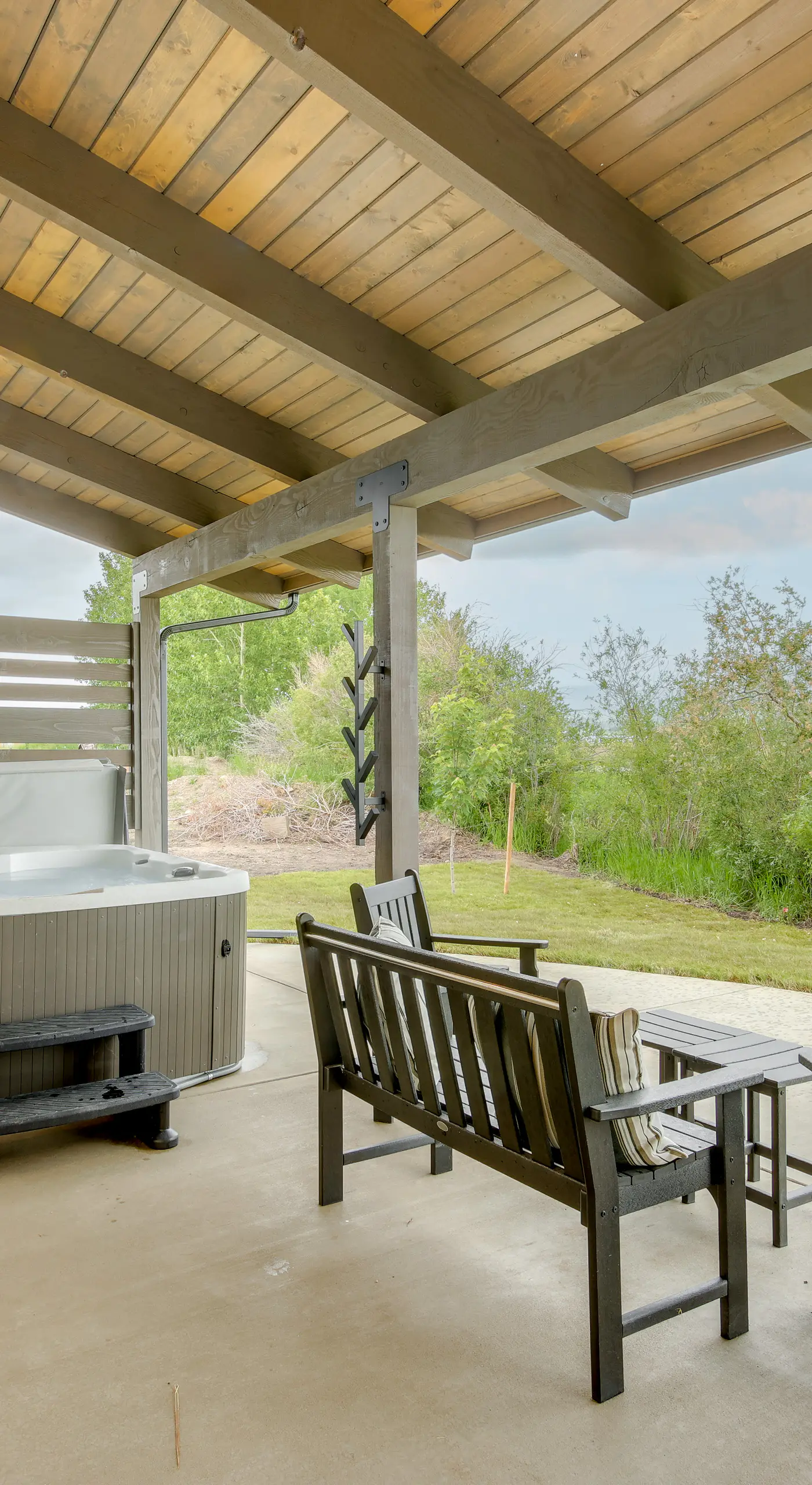 Hot Tub & Deck at Red Lodge Retreat