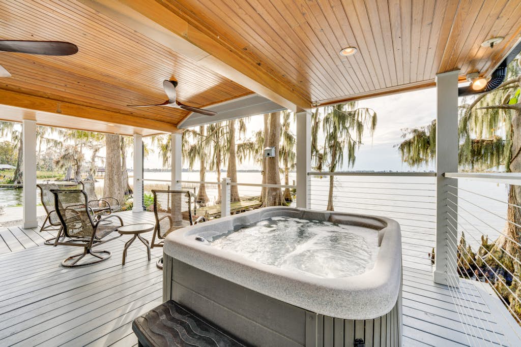 Hot Tub & Fire Pit: Lakefront Home on Lake Eloise | 0 Bed Winter