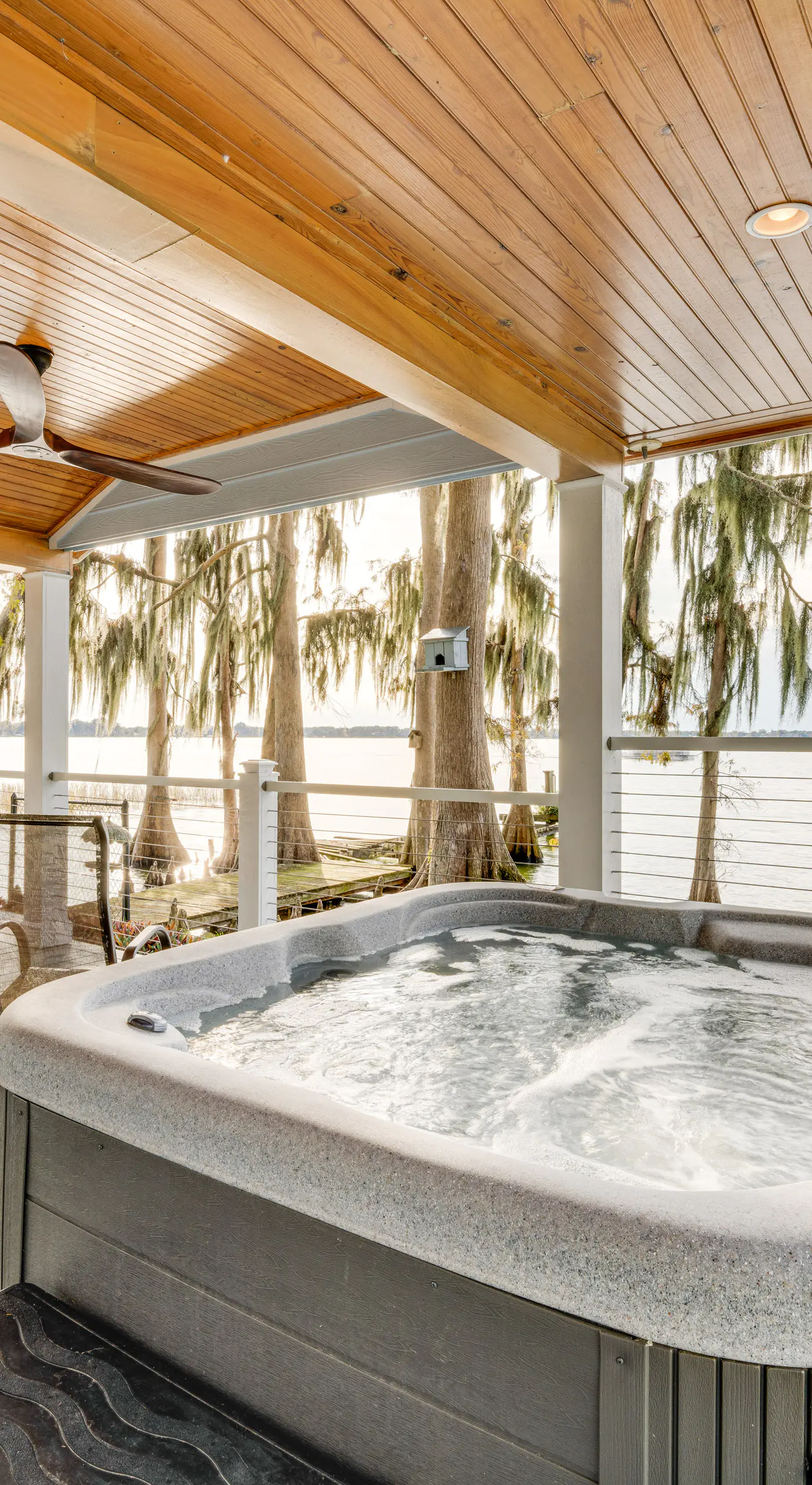 Hot Tub & Fire Pit: Lakefront Home on Lake Eloise