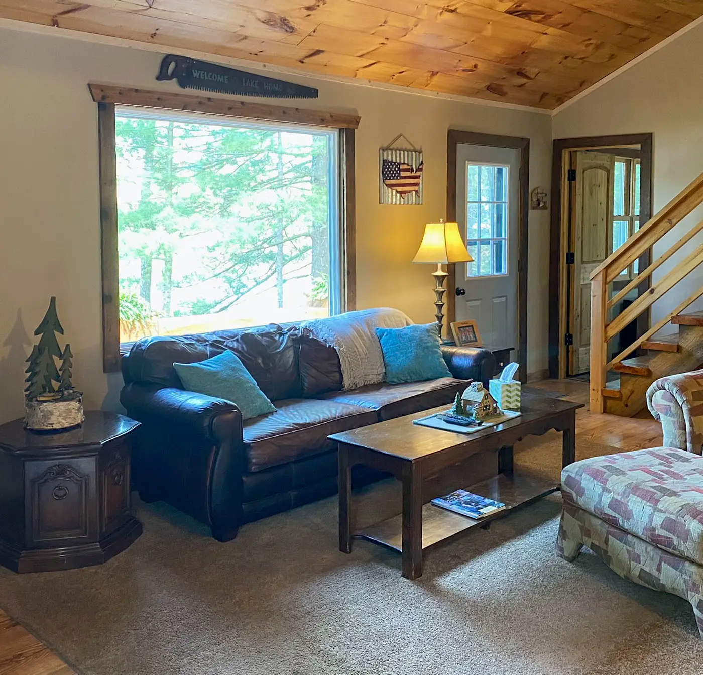 Burns Lake Cabin w/ Dock, Fire Pit, Rowboat & More