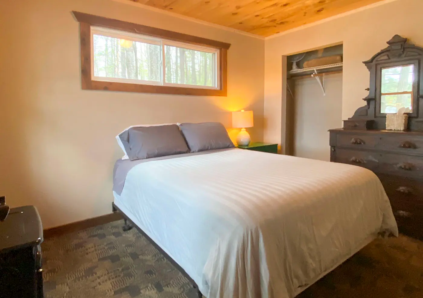 Burns Lake Cabin w/ Dock, Fire Pit, Rowboat & More