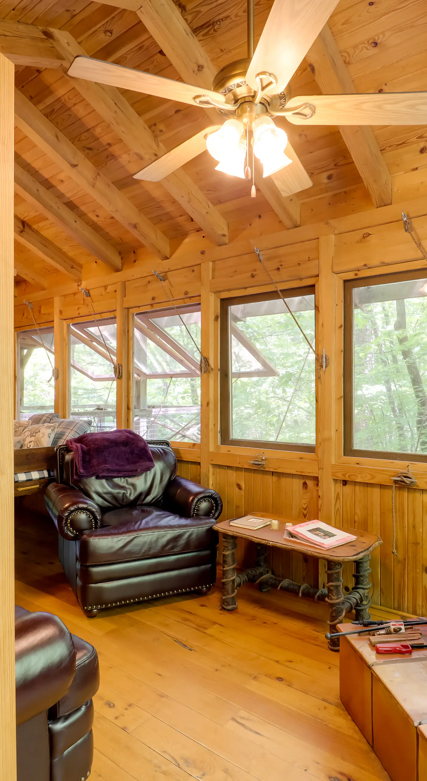 All-Season Sunroom + Hot Tub: Marion Cabin Retreat
