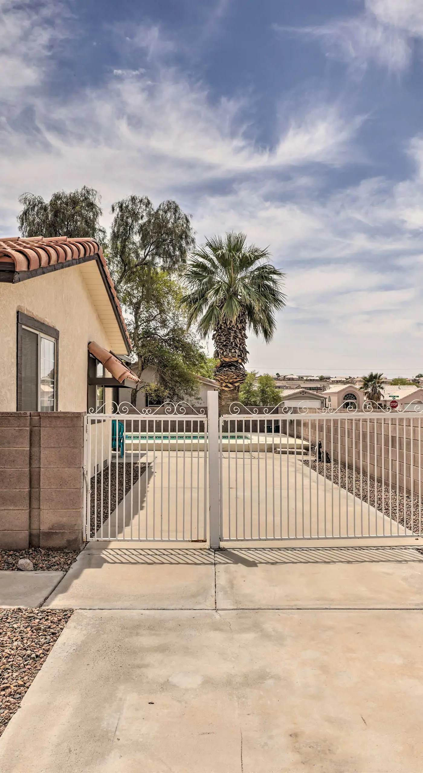Covered Patio & Pool: Family Home in Bullhead City