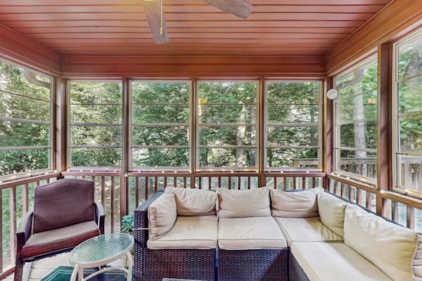 Spacious riverfront home with private dock, firepit & scenic outdoor space