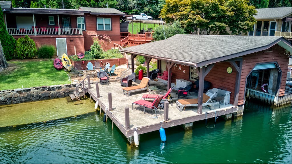 Outdoor adventure on Lake Rabun with floating, swimming, & kayaking