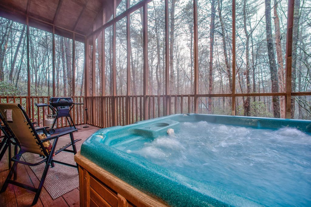Cozy Dog-Friendly Studio Cabin with Hot Tub, Jetted Tub, Fireplace & WiFi