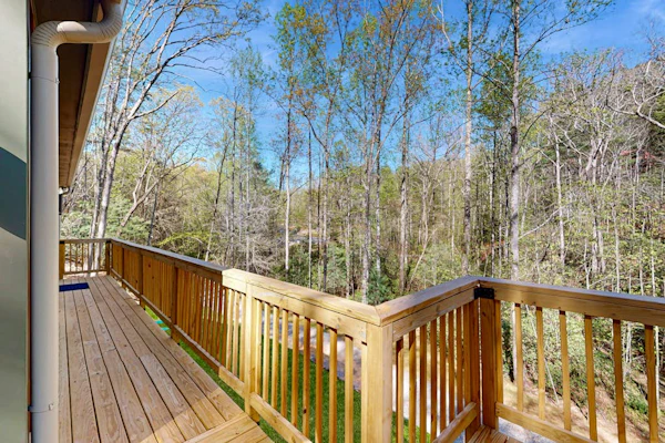 Modern farm style, dog friendly cabin with game room and screened in deck