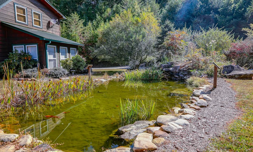 Waterfront retreat with 415-feet of river access and a fireplace