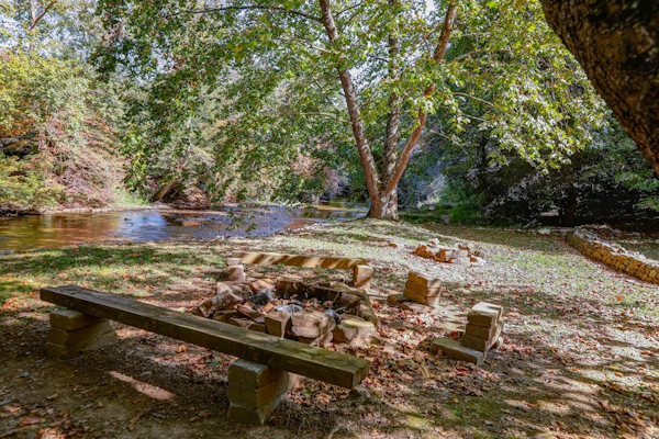 Waterfront retreat with 415-feet of river access and a fireplace