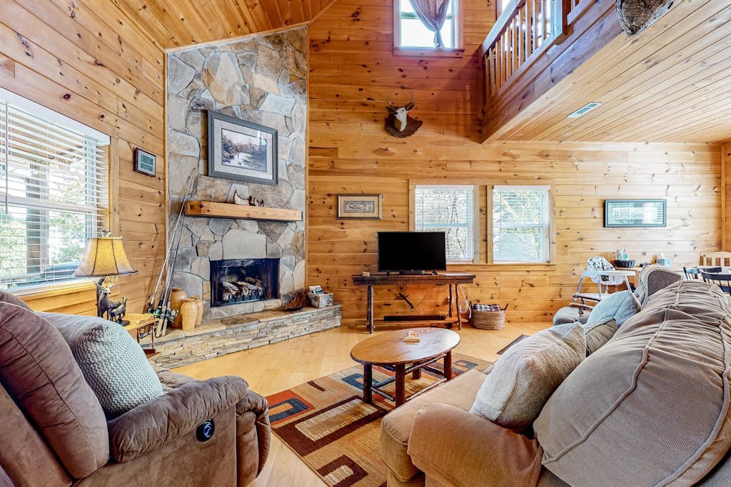 Waterfront retreat with 415-feet of river access and a fireplace
