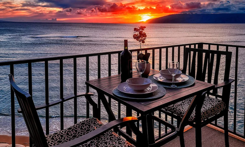 Oceanfront Oasis with Stunning Sunset View, Shared Pool, and Free WiFi