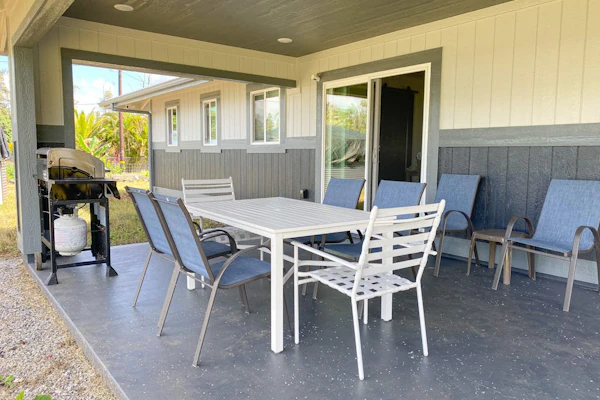 Newly-built dog-friendly home with large yard, shaded patio, & washer/dryer