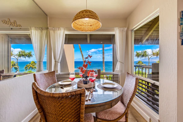 Oceanfront oasis with spectacular Bali Hai views, lanai, hot tub, pool & W/D