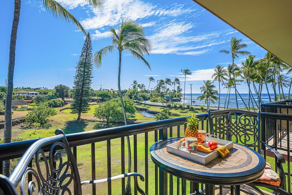 Oceanview condo with lanai , AC, washer/dryer & pool - walk to the beach!