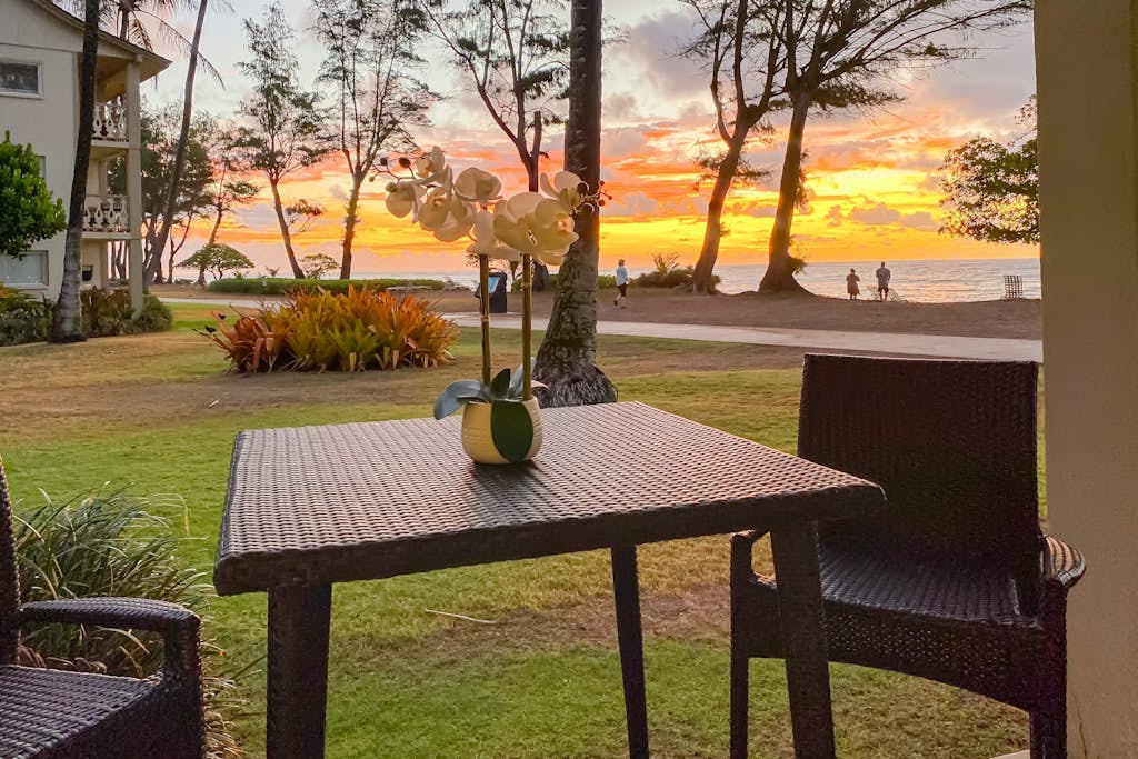 Stunning ground floor condo with ocean-view lanai - steps to the beach