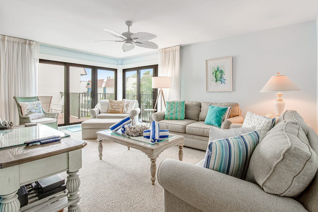 Waterfront condo with pool and easy access to sugar sand beach