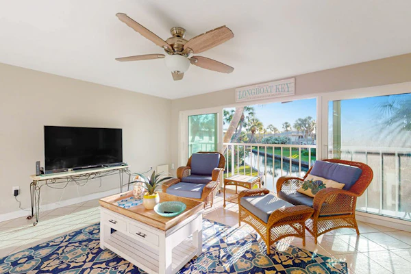 Waterfront condo with Gulf views, pool, tennis, & deeded beach access