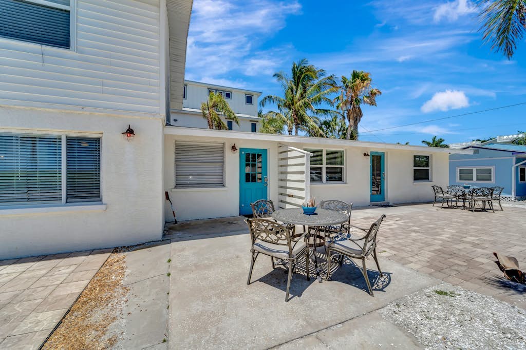 Serene oceanfront suite with Gulf view, grill, patio, central AC, & W/D