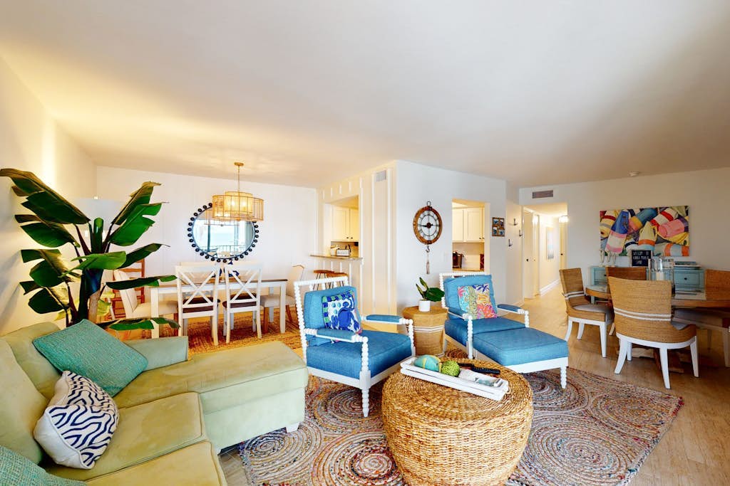 Gulf-front condo with Gulf view, beach access, pool, tennis, & balcony