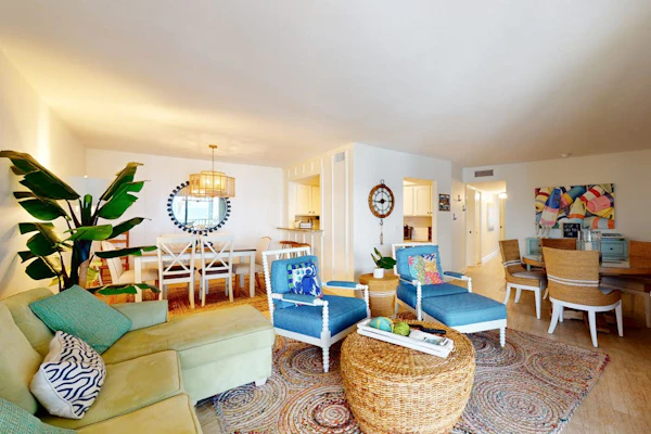 Gulf-front condo with Gulf view, beach access, pool, tennis, & balcony
