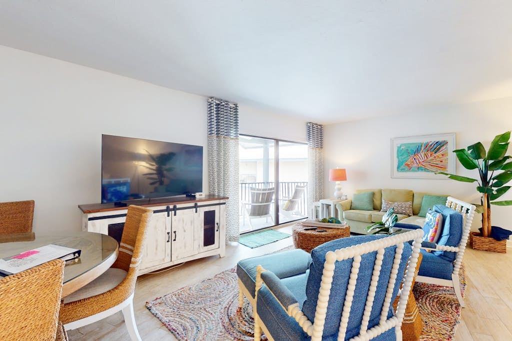 Gulf-front condo with Gulf view, beach access, pool, tennis, & balcony