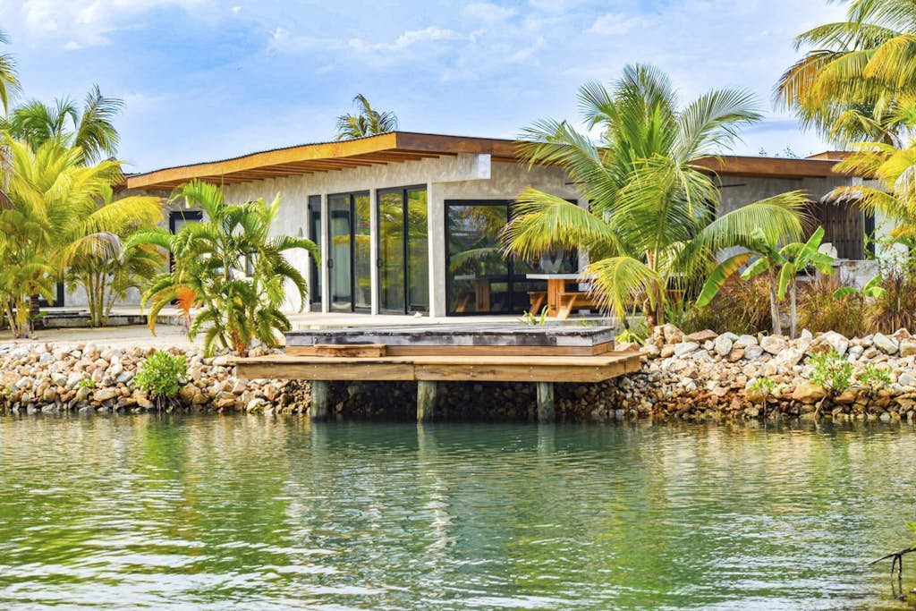 Tranquil villa with water views, private pool, deck dining, WiFi & AC