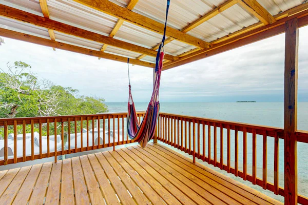 Rustic Oceanfront Cabin on Private Island with beach access & kitchen