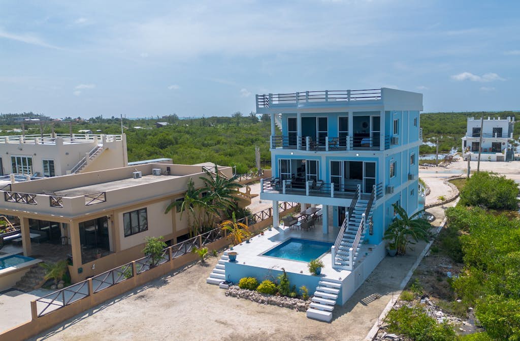 Amazing 2 story oceanfront house with pool, balcony, central AC, & W/D