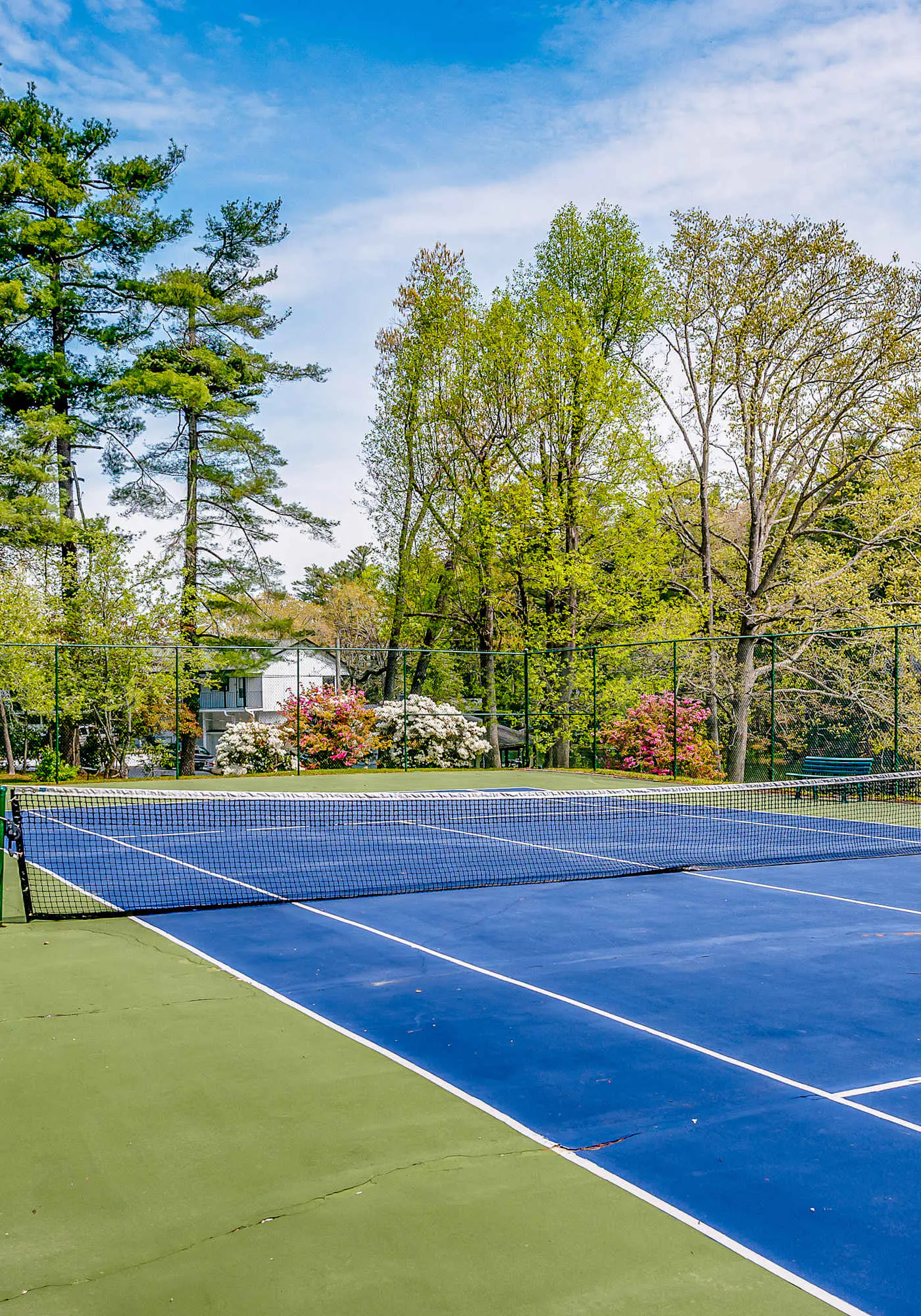 Lakeside condo, dog-friendly, AC, large porch, shared amenities, beach access, pool, tennis