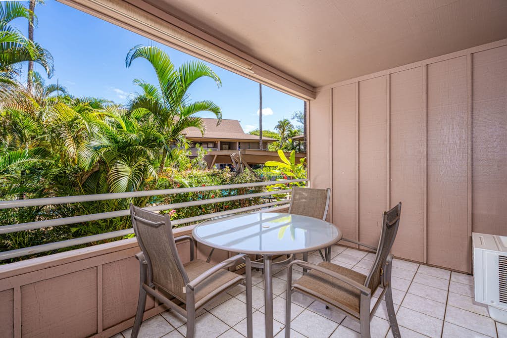 Escape to this quiet, fully equipped condo at Kihei Bay Vista — set back from traffic yet just steps from miles of white sand beach.