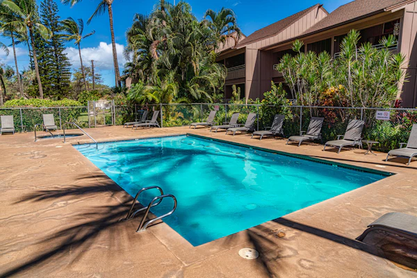 Escape to this quiet, fully equipped condo at Kihei Bay Vista — set back from traffic yet just steps from miles of white sand beach.
