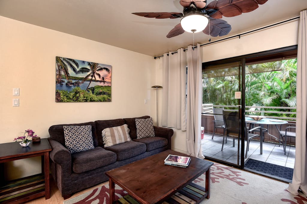 Escape to this quiet, fully equipped condo at Kihei Bay Vista — set back from traffic yet just steps from miles of white sand beach.